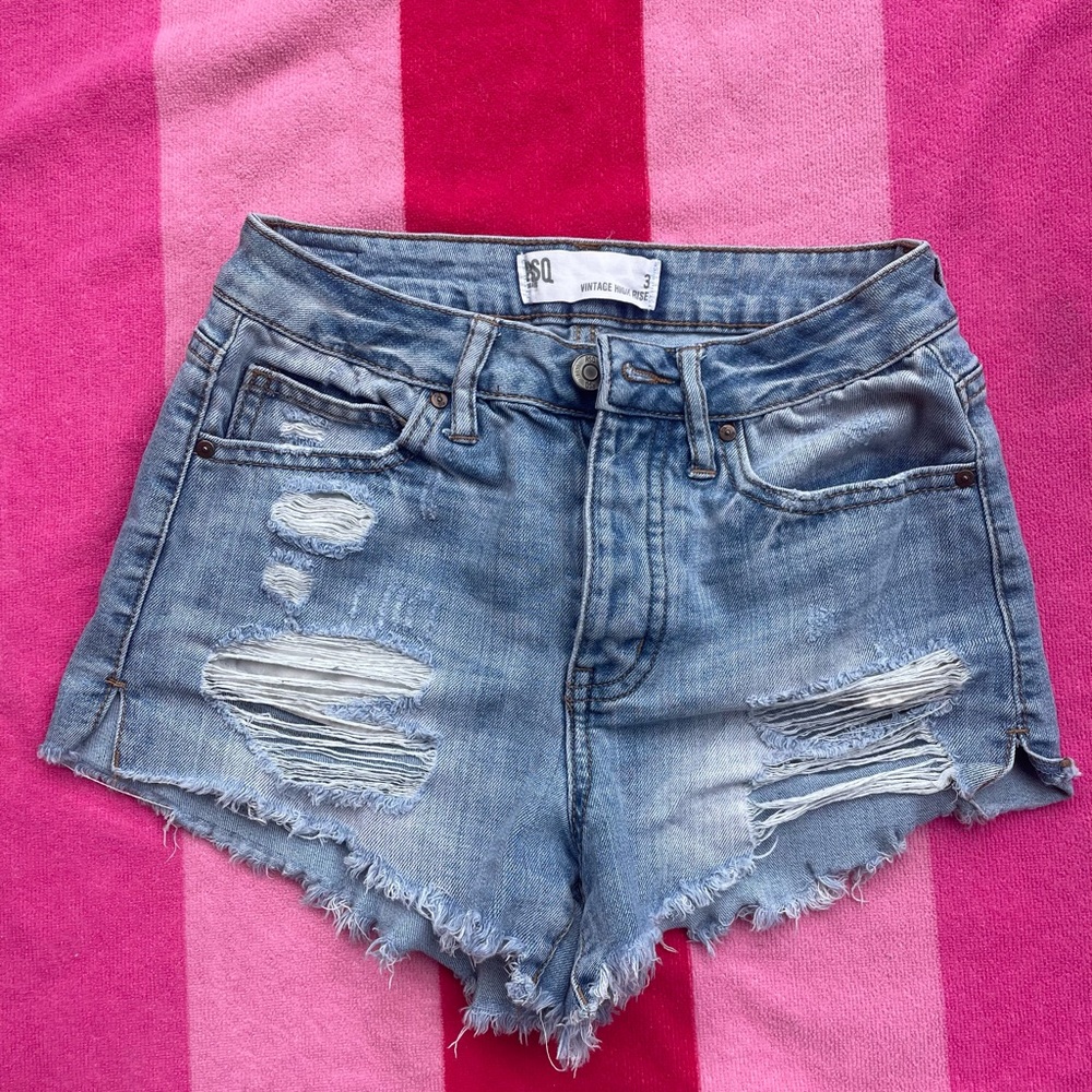 RSO ripped, high wasted shorts. Size 3